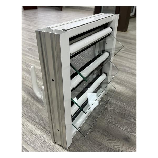 Buy Customizable Aluminum Glass Louver Window with Adjustable Ventilation at wholesale prices