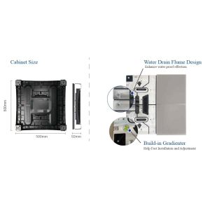 Standard CE/ROHS/FCC/SGS LED Floor Screen With 16 Bit Color Processing