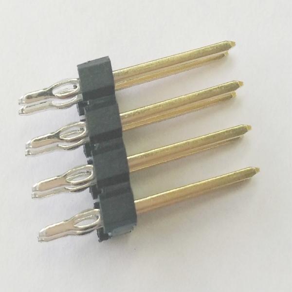 WCON Press Fit Pin Header Connector Single Row 2.54 Pitch PBT Black ROHS