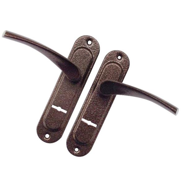 Buy Surface Mounted Door Lock Handle Black CP Finish Entry Door Handle at wholesale prices