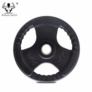 High Quality Black Rubber Coated Grip Weight Plates