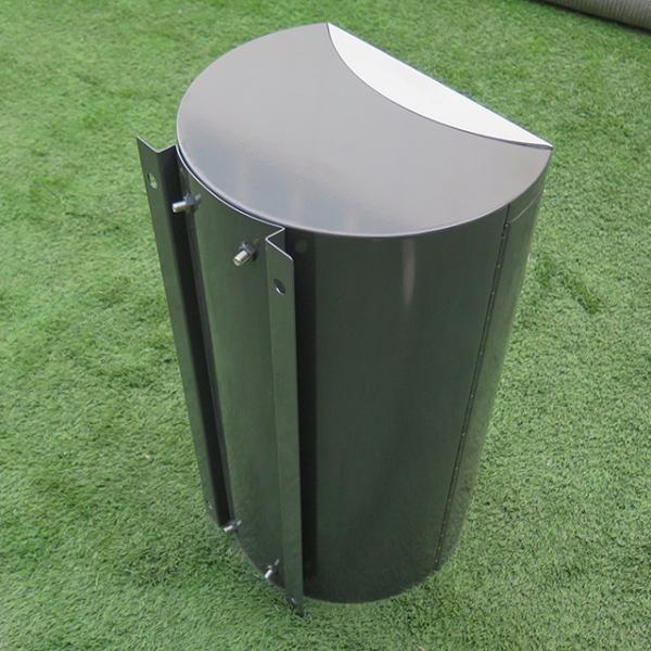 Public Round Dia 315*580H Mm Steel Outdoor Trash Can