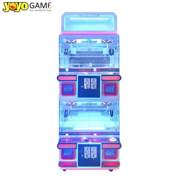 4 Players mini Doll Crane Machine Pink Gift Doll Claw Machine Coin Operated Parent-Children Claw Machine