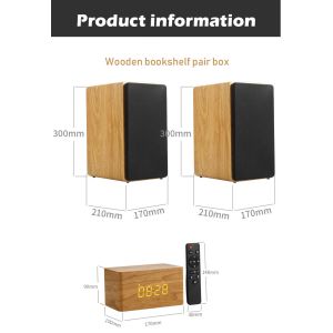 Wireless Bluetooth Bookshelf Speakers For Multimedia Home Theatre