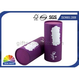 Custom Paperboard Paper Packaging Tube , Fancy Round Paper Can Container