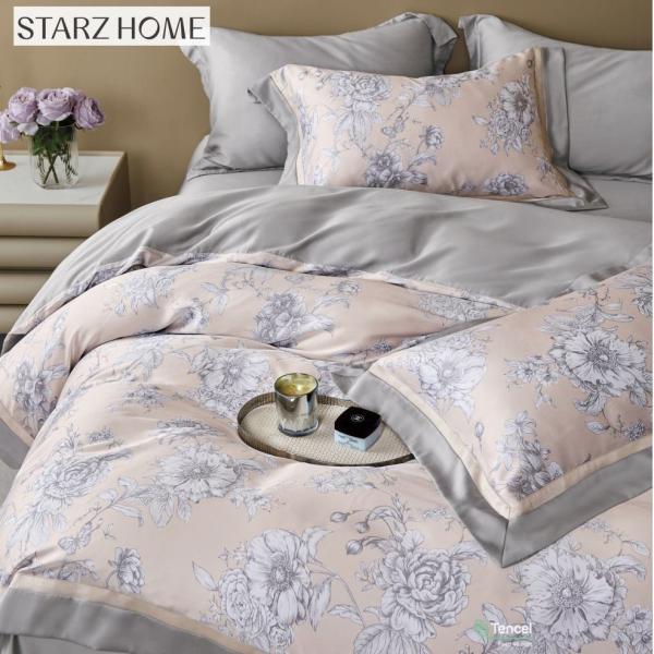 Viscose and Cotton Filling 100% Cotton Bedsheets Set for Luxurious Floral Bed Cover