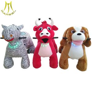China Hansel funny theme park equipment plush motorized riding animals on sale