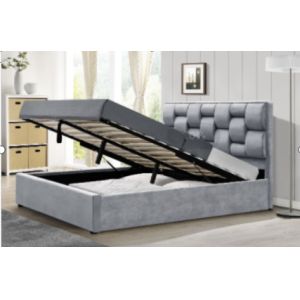 Bed Frame/Fabric Gas Lift Bed Frame /Wood Slat Support/Easy Assembly