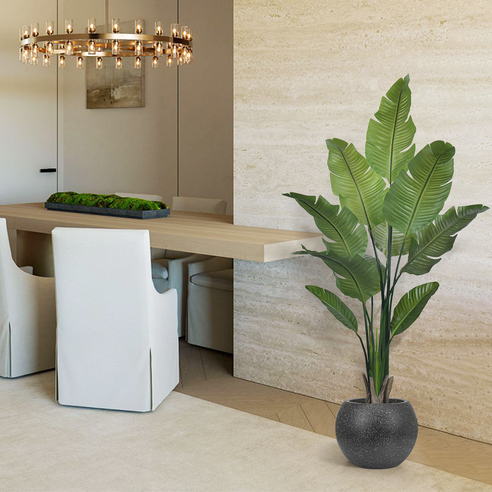 Artificial Travelers Palm with Realistic Leaf Edges 160cm 180cm | Lifelike Faux Bird of Paradise Plant for Decor