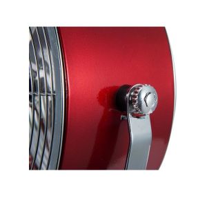 Decorative 9 inch Retro Desk Fan Brushed Nickel 2 Speed Air Cooling