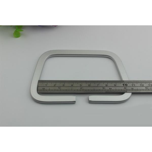 Bag accessories nickel color plated metal square ring handbag handle