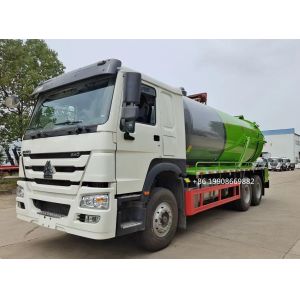HOWO 6x4 Driver 10000L Sewage Suction Truck with Vacuum Pump for Sucking Waste