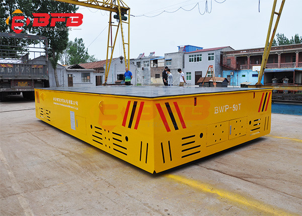 Battery Operated Trackless No Rail Transfer Car Material Equipment