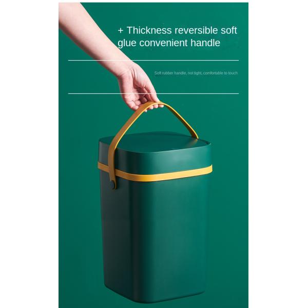 Light Luxury Morandi Color Kitchen Bedroom Office Garbage Household Intelligent Induction Trash Can