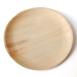 Multiscene 12" Round Palm Leaf Plates Disposable Bamboo Material