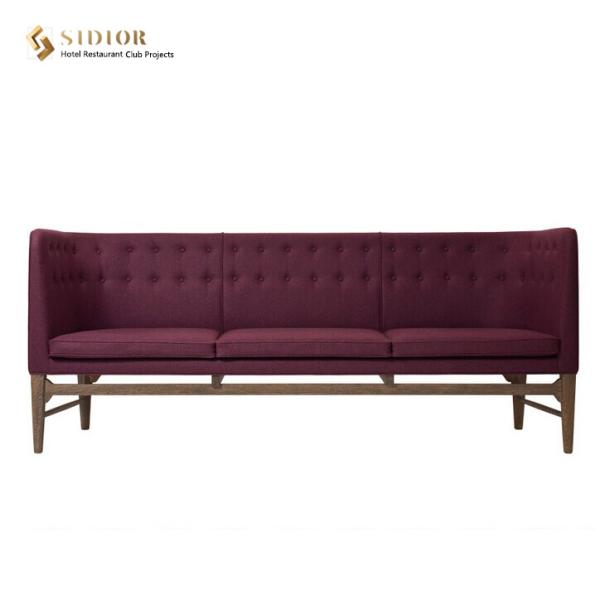 Couch Sofa, Booth Sofa, Hotel Couch, Club Couch, PU Leather Upholstery, High Density Foam, Solid Wooden Base