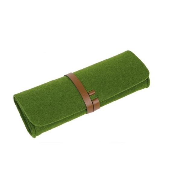 Buy 7.5*20.5 Cm Felt Pencil Case , Felt Pencil Bag With Screen Printing Leather Belt at wholesale prices