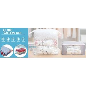 Hanging Vacuum Storage Bag, Cube Vacuum Storage Bag, vacuum travel compressed