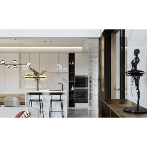 Modern White Lacquer Kitchen Cabinet Custom Glossy Kitchen Cabinet With Island