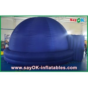 Blue Inflatable Planetarium Dome Projection Cloth For Teaching