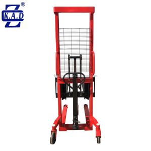 Manual hydraulic forklift stacker of load capacity 1 ton lifting height 3000 mm