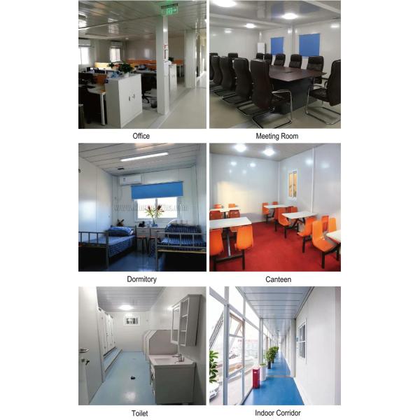 Tempoary Steel Structure Movable Portable Man Sandwich Panel Camps For Oilfiled