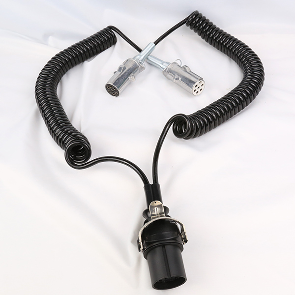 Lightweight Trailer Cable With Nylon Plug And Metal Cable Holder 24v Voltage