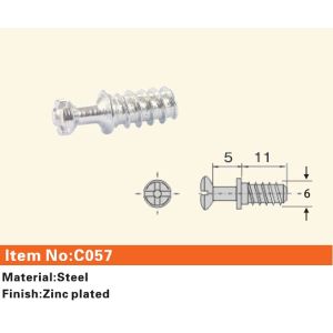 Quality C057 Furniture connecting fittings:Steel bolt for sale