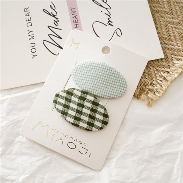 Girls baby hair clip set DIY INS cute BB clip candy color plaid hair clip wholesale accessories