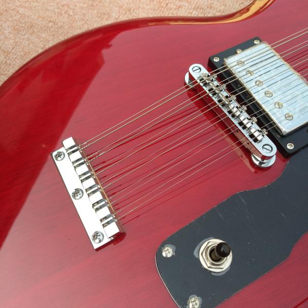Red EDS1275 Custom Shop double Neck Electric Guitar 6/12 strings Wholesale Musical Instruments