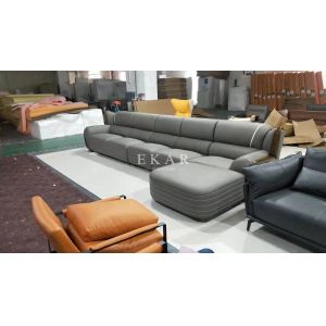 Latest Design Modern Italian Style L Shaped Corner Leather Sofa