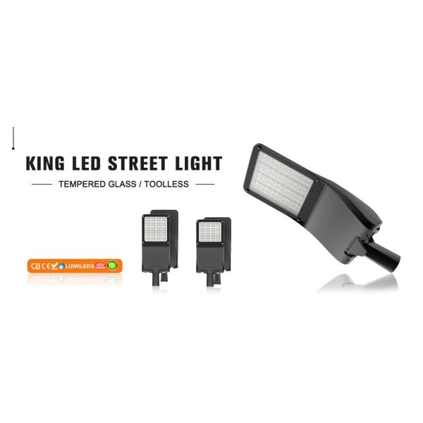 12000lm 80W 150lm/w Aluminium LED Road Lighting PMMA