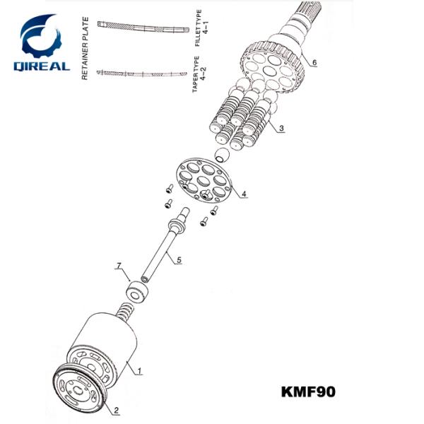 KMF40 KMF90 KMF230 Swing Motor Pump Parts Excavator Spare Parts