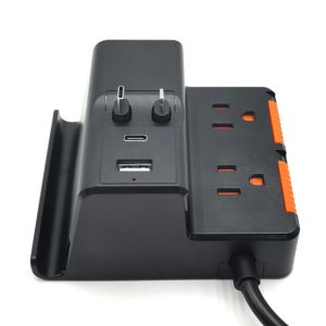 2 outlet Power Socket 1.5FT Cord, USB Surge Protector, Power Charge for Apple