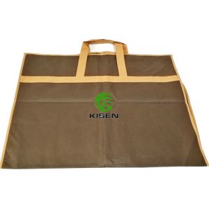 PP Non Woven Suit Zippered Garment Bags With Handles / Zip Closure Brown Color