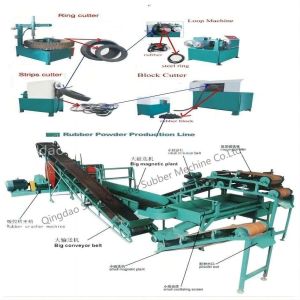 Semi Automatic Waste Tire Recycling Line With CE & ISO