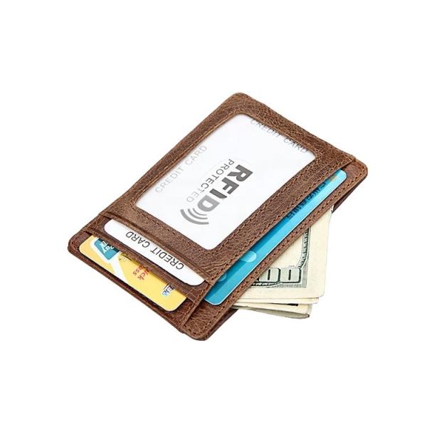 Buy Debossed EN17 PU Card Holder Credit ID Card RFID Blocking Leather BM at wholesale prices