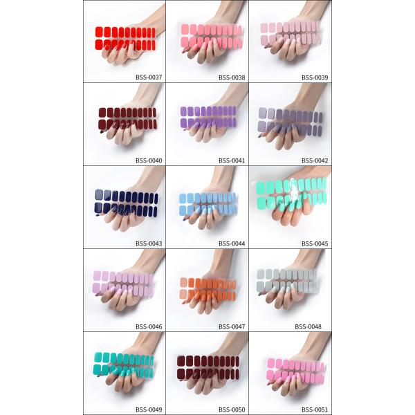 OEM Accept Korea Semi Cured Gel Nail Sticker New Technology Nail Wraps Factory China