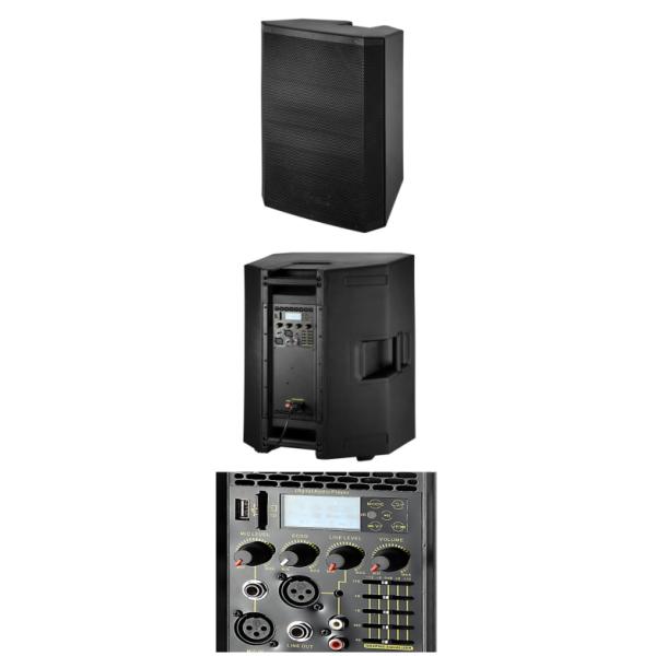 Dual 12" Plastic Cabinet Professional DJ Speakers , DJ Powered Speakers