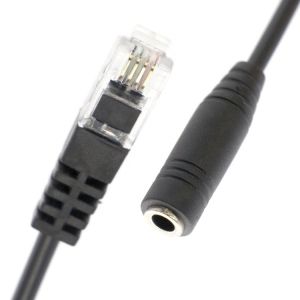 CUSTOM RJ9 RJ10 to Female 3.5mm Audio Jack Headset Adapter Cable for Office