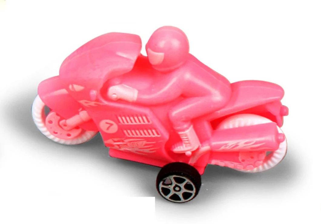 Friction Return Motorcycle Small Toy Car Four Small Plastic Motorcycle Small Boy OPP Packaging Material Safety Inertia Car