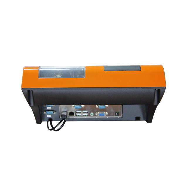 Orange Black 12 inch POS System with 58mm thermal printer and Resistance Touch Screen