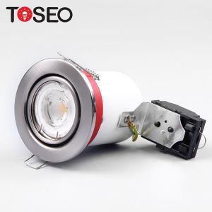 Adjustable White Recessed Spotlight Bbc Standard Gu10 Fire Rated Downlights