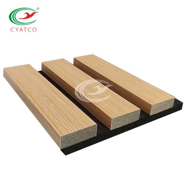 Interior Wood Timber Slat Wall Panels Fire Retardant Harmless