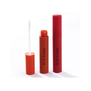 Red Matte Color 5ml Empty Lip Gloss Containers Cylinder Shape Easy To Carry