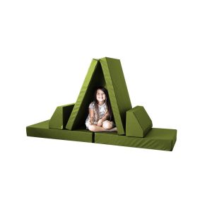 Folding Convertible Modular Play Sofa Polyester Fabric Foam Play Furniture