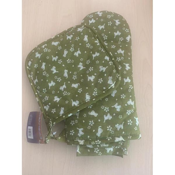 2021 Customized printed heat resistant sublimation oven mitts and pot holders sets