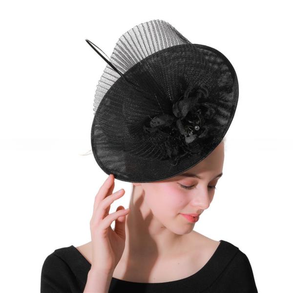 40cm Dyed Sinamay Base and Feather Fascinator Ideal for Customer Requirements