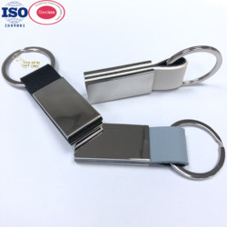 Wholesale New Luxury Metal Pu Leather promotional Keychain Sublimation Keychains