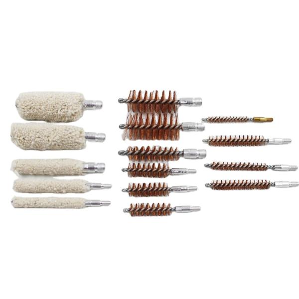 Rifle Universal Leather Gun Cleaning Brush Kit 410 .22 Cal